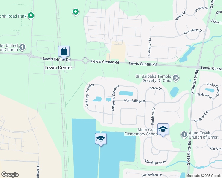 map of restaurants, bars, coffee shops, grocery stores, and more near 6188 Cheyenne Creek Drive in Lewis Center