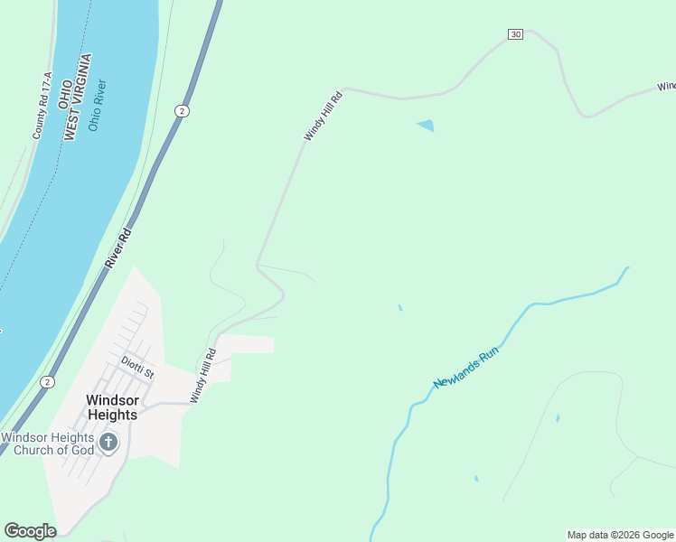 map of restaurants, bars, coffee shops, grocery stores, and more near 1220 Windy Hill Road in Wellsburg