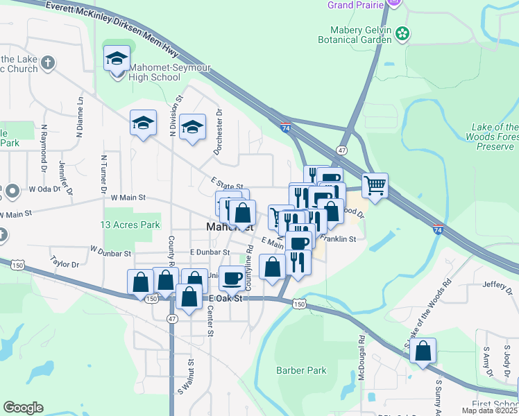 410 East Franklin Street, Mahomet IL Walk Score