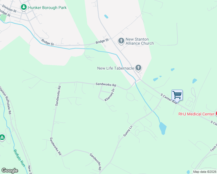map of restaurants, bars, coffee shops, grocery stores, and more near 110 Dublin Drive in Hunker