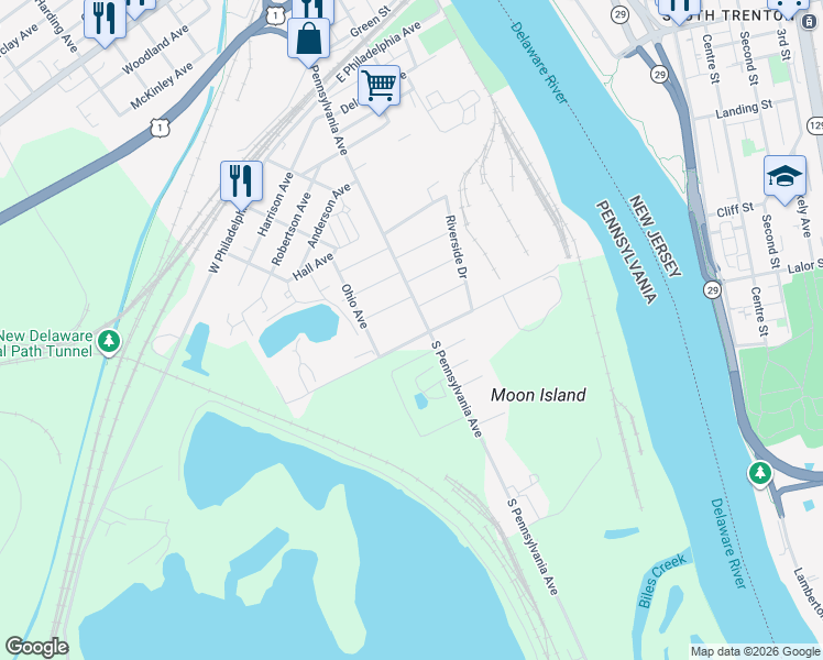 map of restaurants, bars, coffee shops, grocery stores, and more near 20 West Post Road in Morrisville