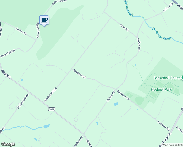 map of restaurants, bars, coffee shops, grocery stores, and more near 3241 Heebner Road in Collegeville