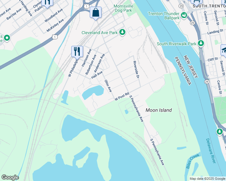 map of restaurants, bars, coffee shops, grocery stores, and more near 55 Dieter Avenue in Morrisville