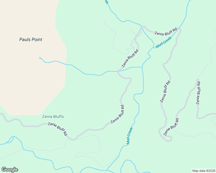 map of restaurants, bars, coffee shops, grocery stores, and more near 5100 Zenia Bluff Road in Zenia