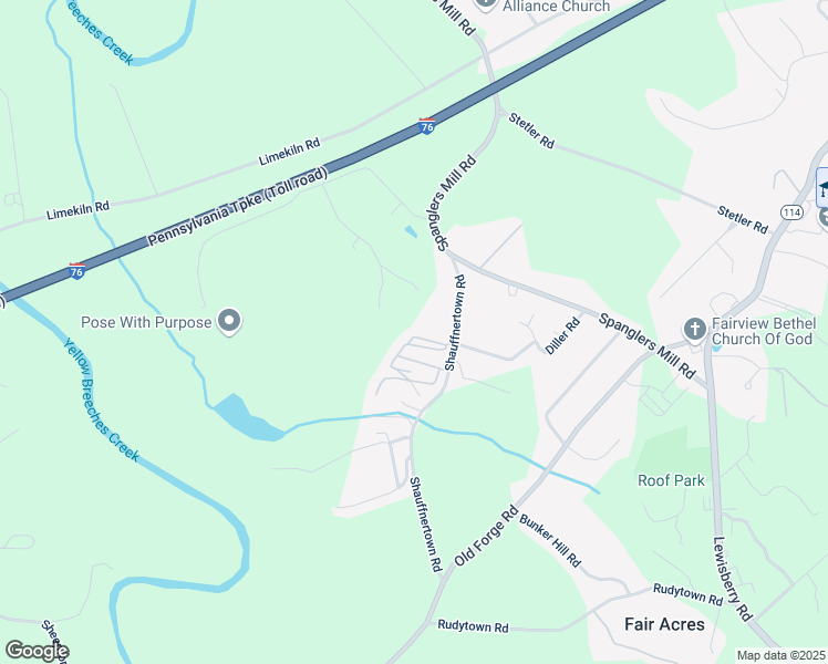 map of restaurants, bars, coffee shops, grocery stores, and more near 8 Meadowbrook Court in New Cumberland