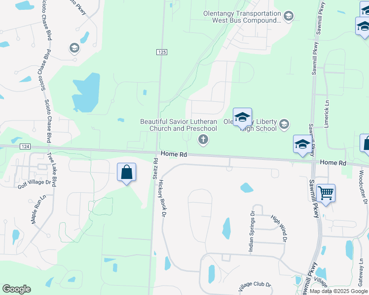 map of restaurants, bars, coffee shops, grocery stores, and more near 4026 Home Road in Powell