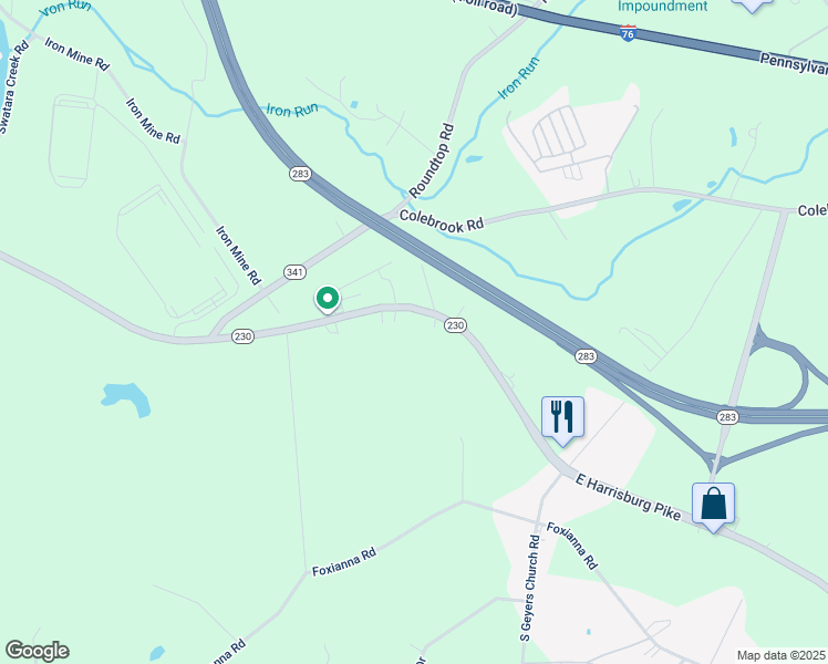 map of restaurants, bars, coffee shops, grocery stores, and more near 1942 East Harrisburg Pike in Middletown