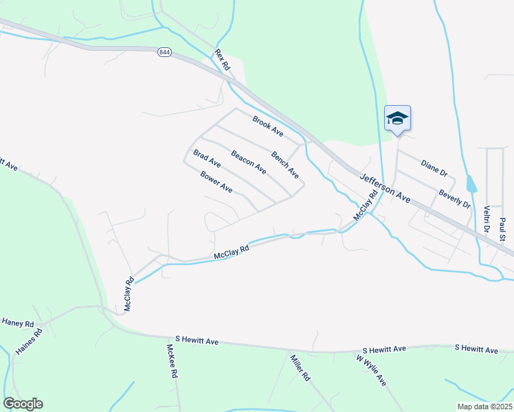 map of restaurants, bars, coffee shops, grocery stores, and more near 506 Bower Avenue in Washington