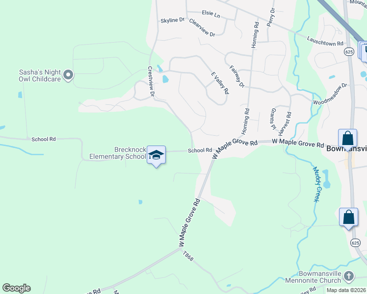 map of restaurants, bars, coffee shops, grocery stores, and more near 332 School Rd in Denver