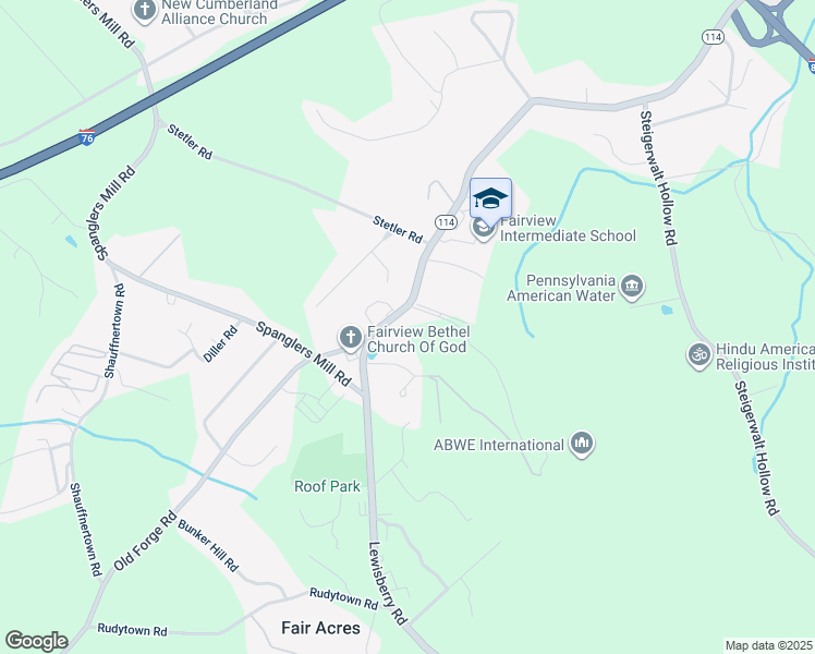 map of restaurants, bars, coffee shops, grocery stores, and more near 526 Lewisberry Road in New Cumberland