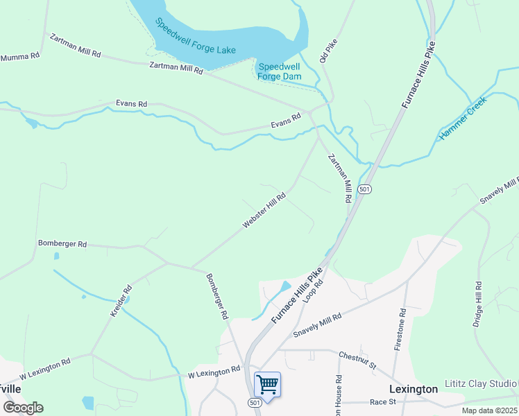 map of restaurants, bars, coffee shops, grocery stores, and more near 806 Webster Hill Road in Lititz