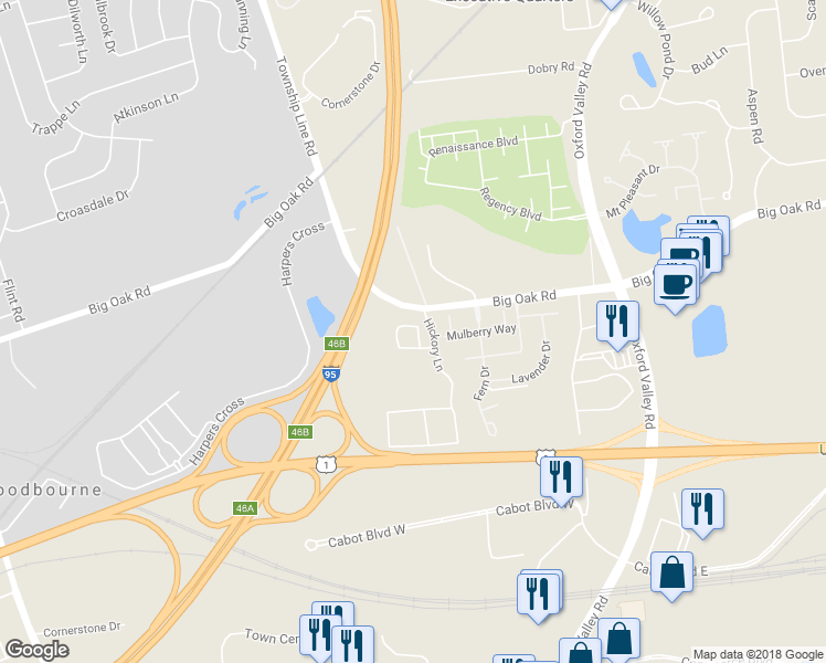 map of restaurants, bars, coffee shops, grocery stores, and more near 208 Chestnut Court in Morrisville