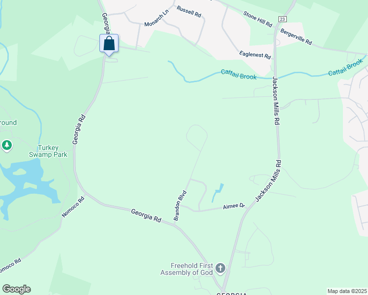 map of restaurants, bars, coffee shops, grocery stores, and more near 362 Brandon Boulevard in Freehold