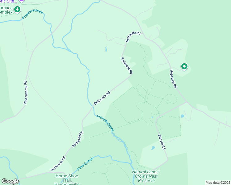 map of restaurants, bars, coffee shops, grocery stores, and more near 310 Bethesda Road in Elverson
