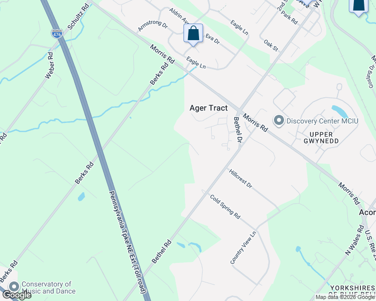 map of restaurants, bars, coffee shops, grocery stores, and more near 2248 Oak Terrace in Lansdale