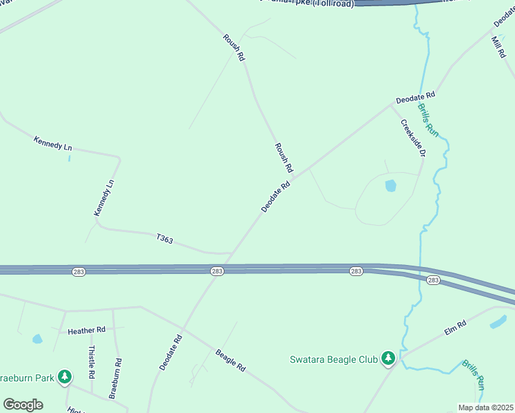 map of restaurants, bars, coffee shops, grocery stores, and more near 1542 North Deodate Road in Elizabethtown
