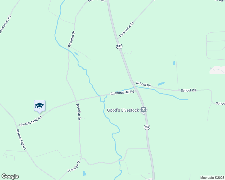 map of restaurants, bars, coffee shops, grocery stores, and more near 585 Chestnut Hill Road in Denver