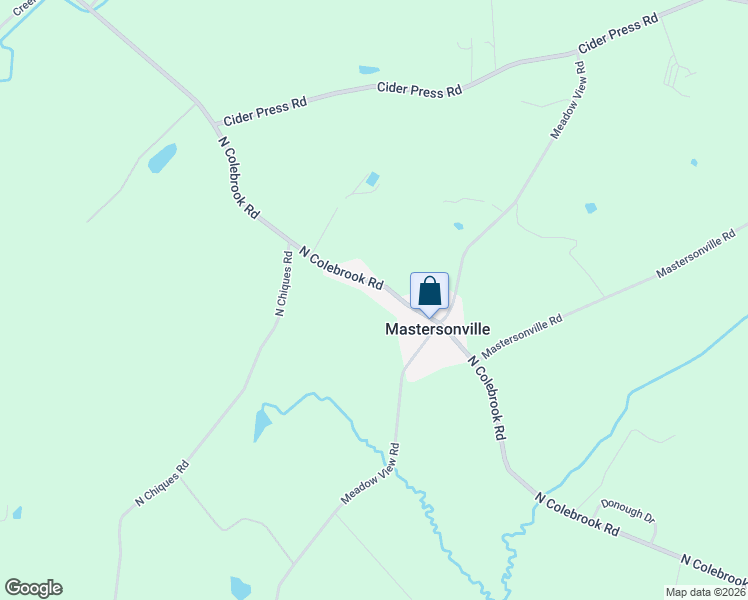 map of restaurants, bars, coffee shops, grocery stores, and more near 2750 North Colebrook Road in Manheim