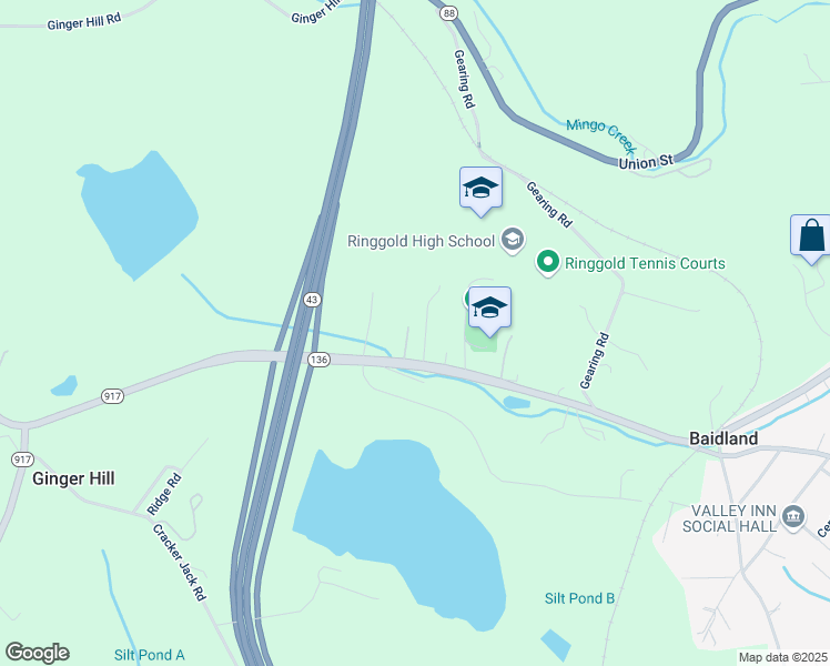 map of restaurants, bars, coffee shops, grocery stores, and more near 50-98 Ram Drive in Monongahela