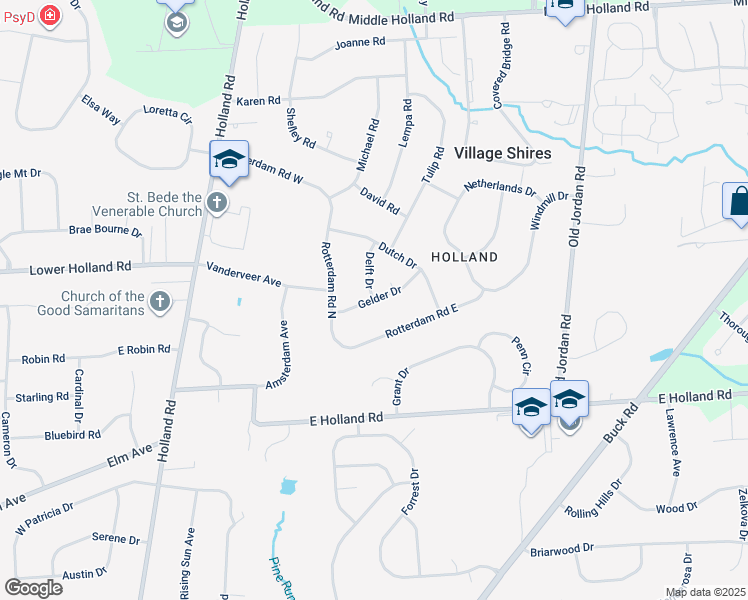 map of restaurants, bars, coffee shops, grocery stores, and more near 49 Gelder Drive in Southampton
