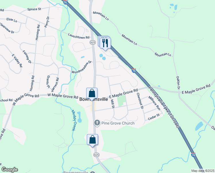 map of restaurants, bars, coffee shops, grocery stores, and more near 1267 Mill Street in Denver