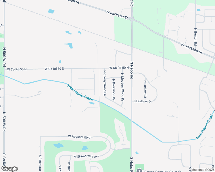 map of restaurants, bars, coffee shops, grocery stores, and more near 700 North Cherry Wood Lane in Muncie