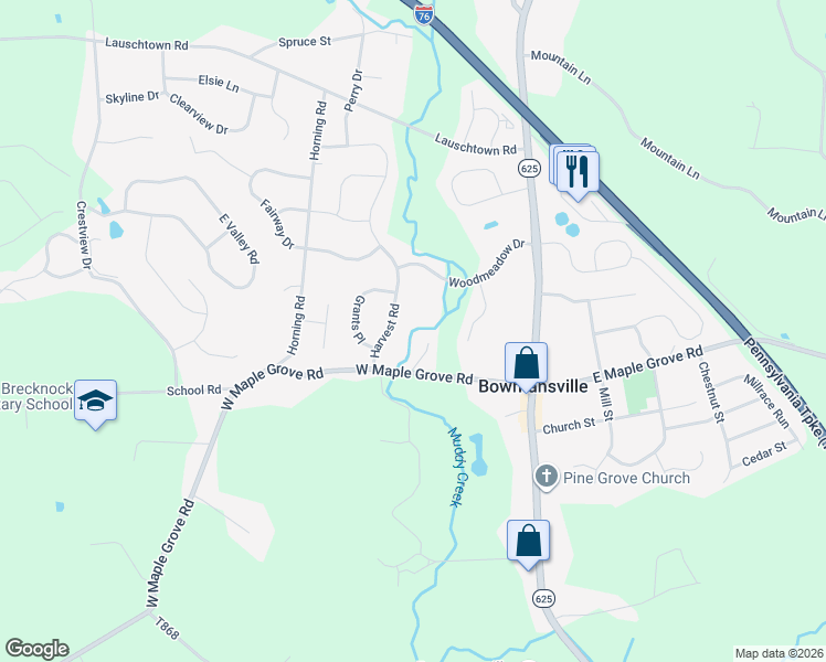 map of restaurants, bars, coffee shops, grocery stores, and more near 154 West Maple Grove Road in Denver