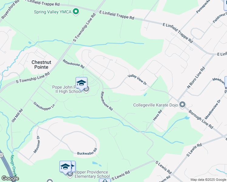 map of restaurants, bars, coffee shops, grocery stores, and more near 1 Ella Circle in Bucks County