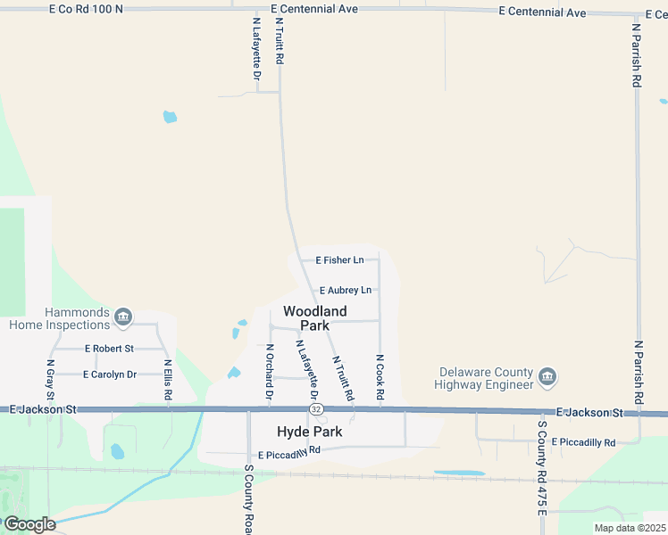 map of restaurants, bars, coffee shops, grocery stores, and more near 6813 E Fisher Ln in Muncie