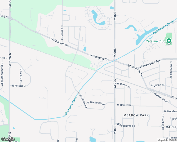 map of restaurants, bars, coffee shops, grocery stores, and more near 5300 West Autumn Springs Court in Muncie