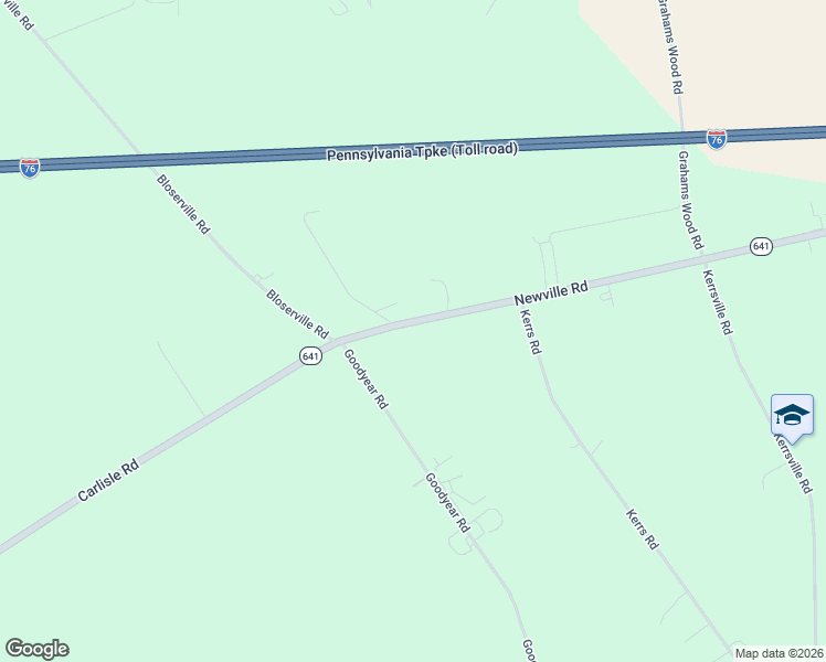 map of restaurants, bars, coffee shops, grocery stores, and more near 2258 Newville Road in Carlisle