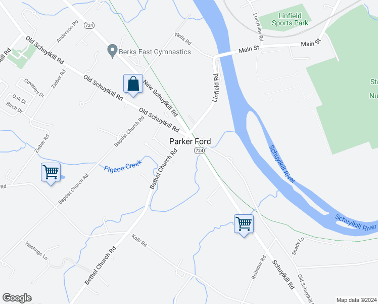 map of restaurants, bars, coffee shops, grocery stores, and more near 35 Bethel Church Road in Spring City