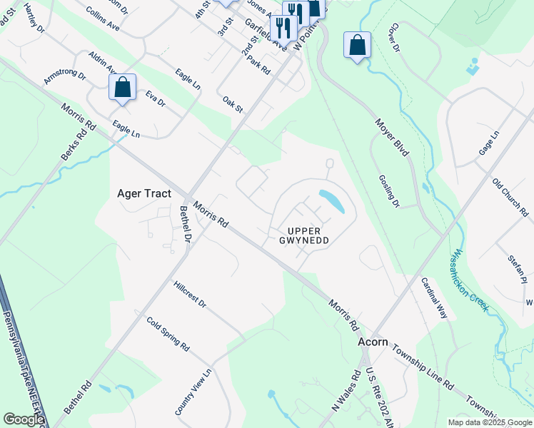 map of restaurants, bars, coffee shops, grocery stores, and more near 1405 Lilac Court in West Point
