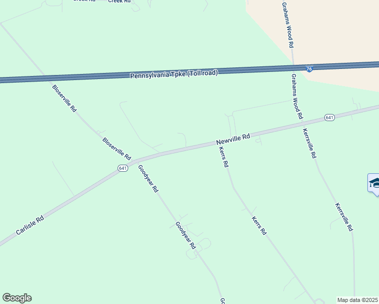 map of restaurants, bars, coffee shops, grocery stores, and more near 2252 Newville Road in Carlisle