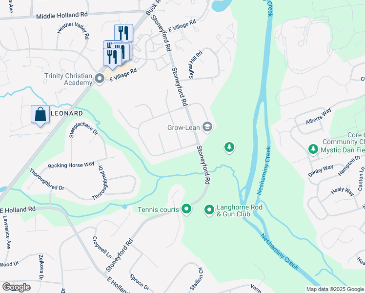 map of restaurants, bars, coffee shops, grocery stores, and more near 20 Appaloosa Trail in Southampton