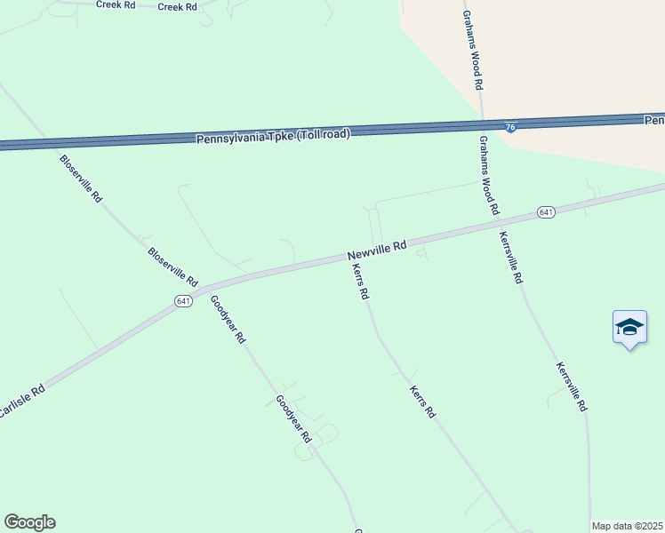 map of restaurants, bars, coffee shops, grocery stores, and more near 2246 Newville Road in Carlisle