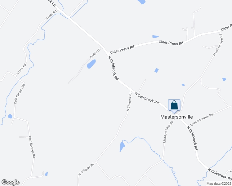 map of restaurants, bars, coffee shops, grocery stores, and more near 2963 North Colebrook Road in Manheim