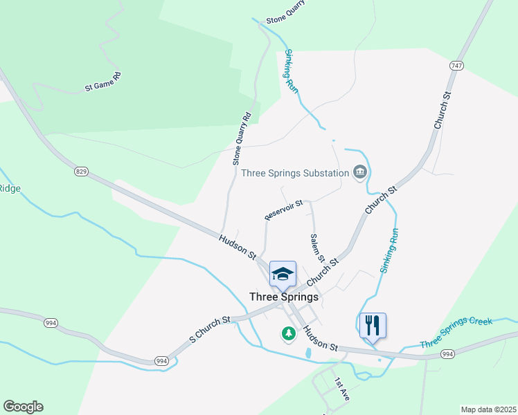 map of restaurants, bars, coffee shops, grocery stores, and more near 20552 Reservoir Street in Three Springs