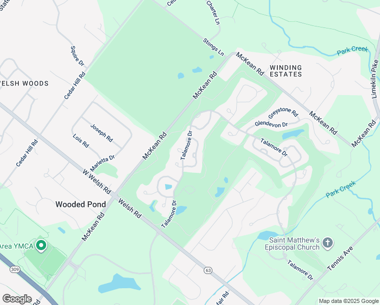 map of restaurants, bars, coffee shops, grocery stores, and more near 626 Chatsworth Drive in Ambler