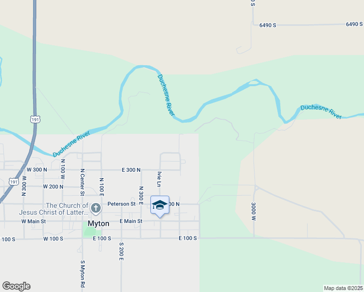 map of restaurants, bars, coffee shops, grocery stores, and more near 440 North 500 East in Myton