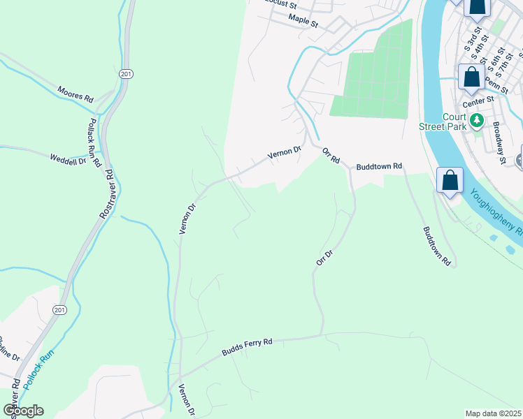 map of restaurants, bars, coffee shops, grocery stores, and more near 418 Vernon Drive in West Newton