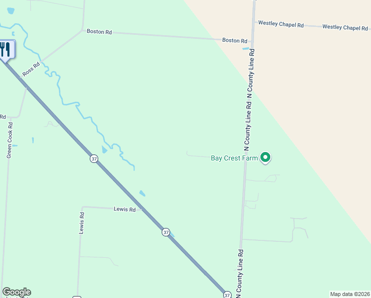 map of restaurants, bars, coffee shops, grocery stores, and more near 545 North County Line Road in Sunbury