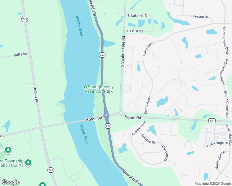 map of restaurants, bars, coffee shops, grocery stores, and more near 7456 South Section Line Road in Delaware