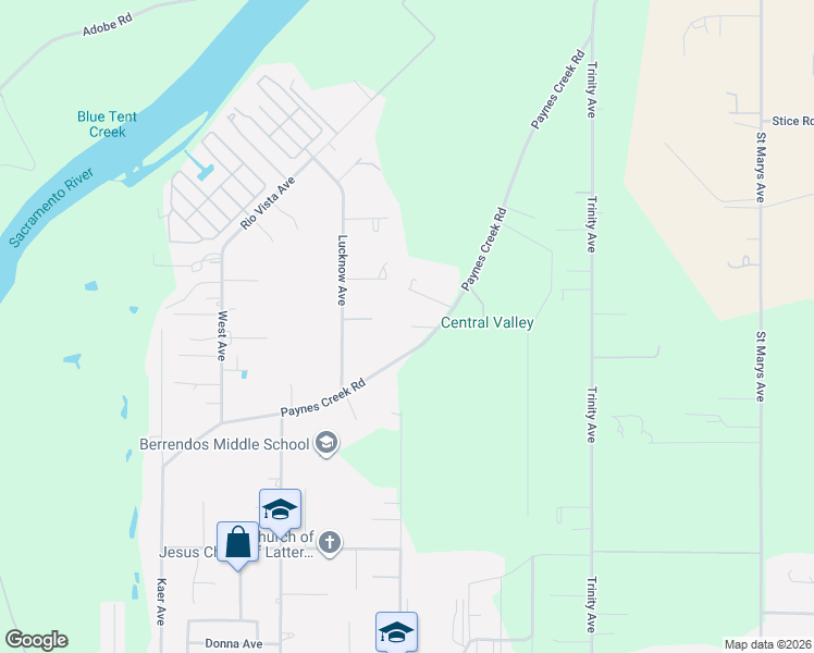 map of restaurants, bars, coffee shops, grocery stores, and more near 1 Enterprise Court in Red Bluff