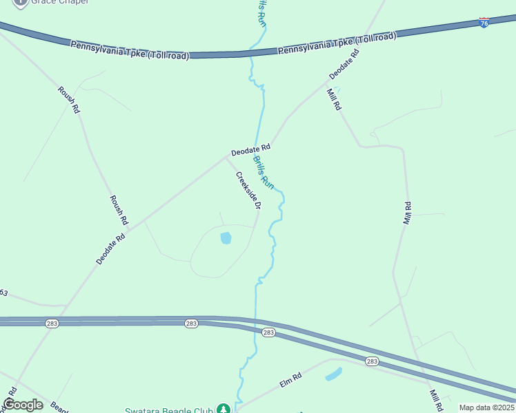 map of restaurants, bars, coffee shops, grocery stores, and more near 65 Creekside Drive in Elizabethtown