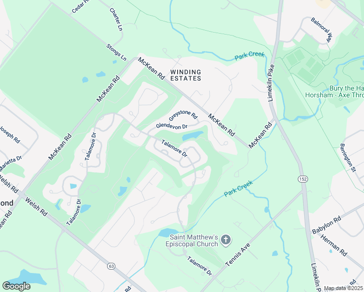 map of restaurants, bars, coffee shops, grocery stores, and more near 1057 Kinghorn Circle in Ambler