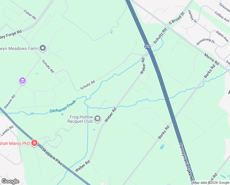 map of restaurants, bars, coffee shops, grocery stores, and more near 2811 Curtis Lane in Lansdale