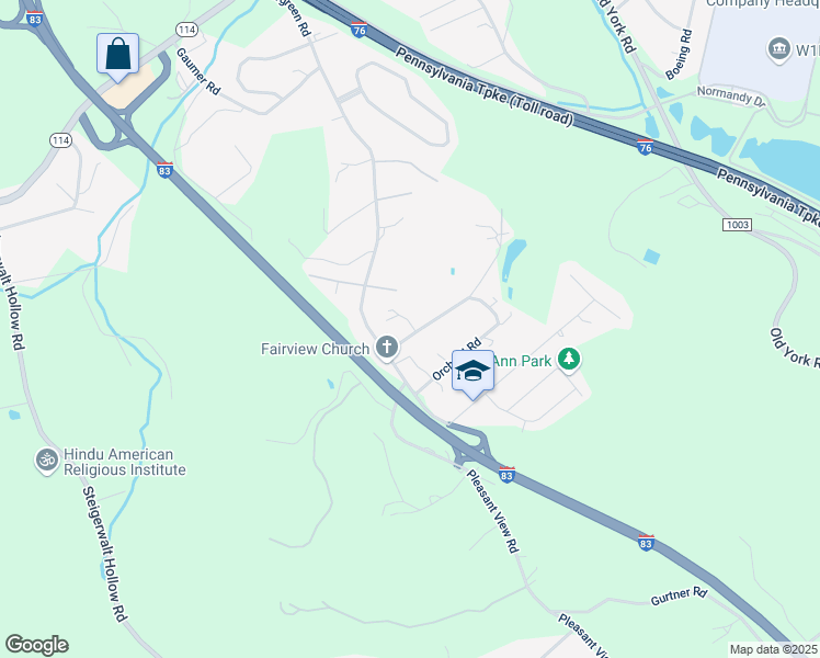 map of restaurants, bars, coffee shops, grocery stores, and more near 205 Walnut Level Road in New Cumberland