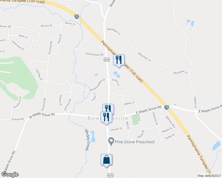 map of restaurants, bars, coffee shops, grocery stores, and more near 1298 Reading Road in Denver