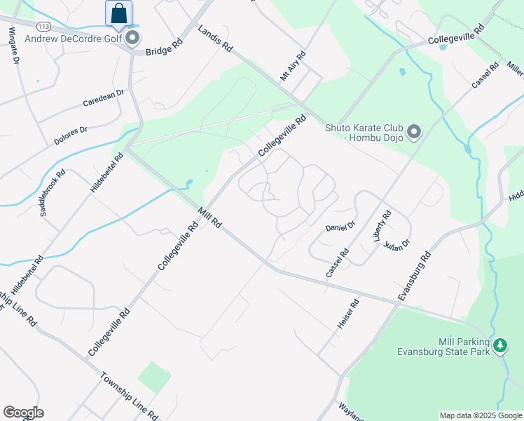 map of restaurants, bars, coffee shops, grocery stores, and more near 3896 Arbours Avenue in Collegeville